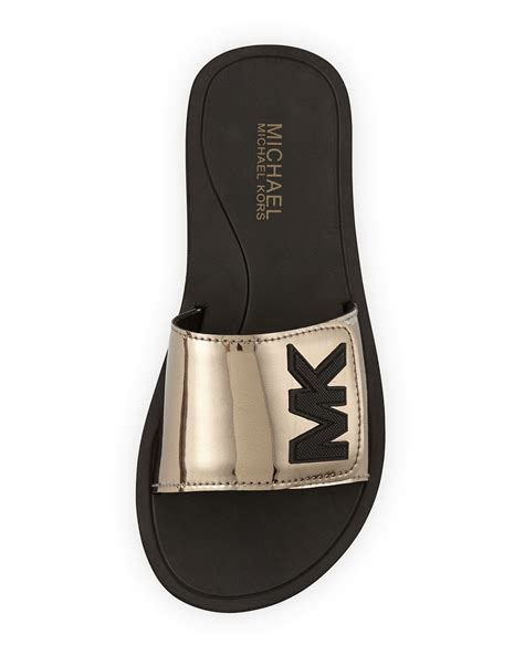 michael kors slides women's|Michael Kors slip on sandals.